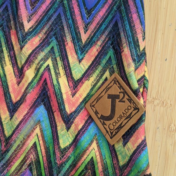 J2 (J Squared) Multi Color A-line Halter Top (S) - Picture 3 of 4